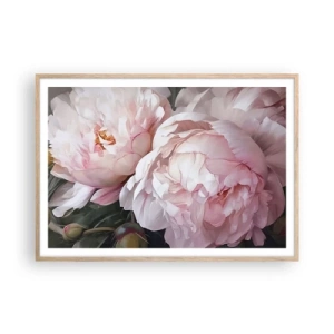 Affisch i ram av ljusek - Fast i blomning - 100x70 cm