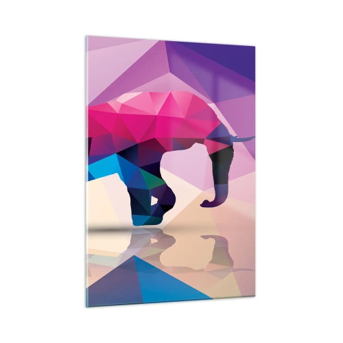 Glastavla - Bild på glas - Kristalldinosaurie - 50x70 cm