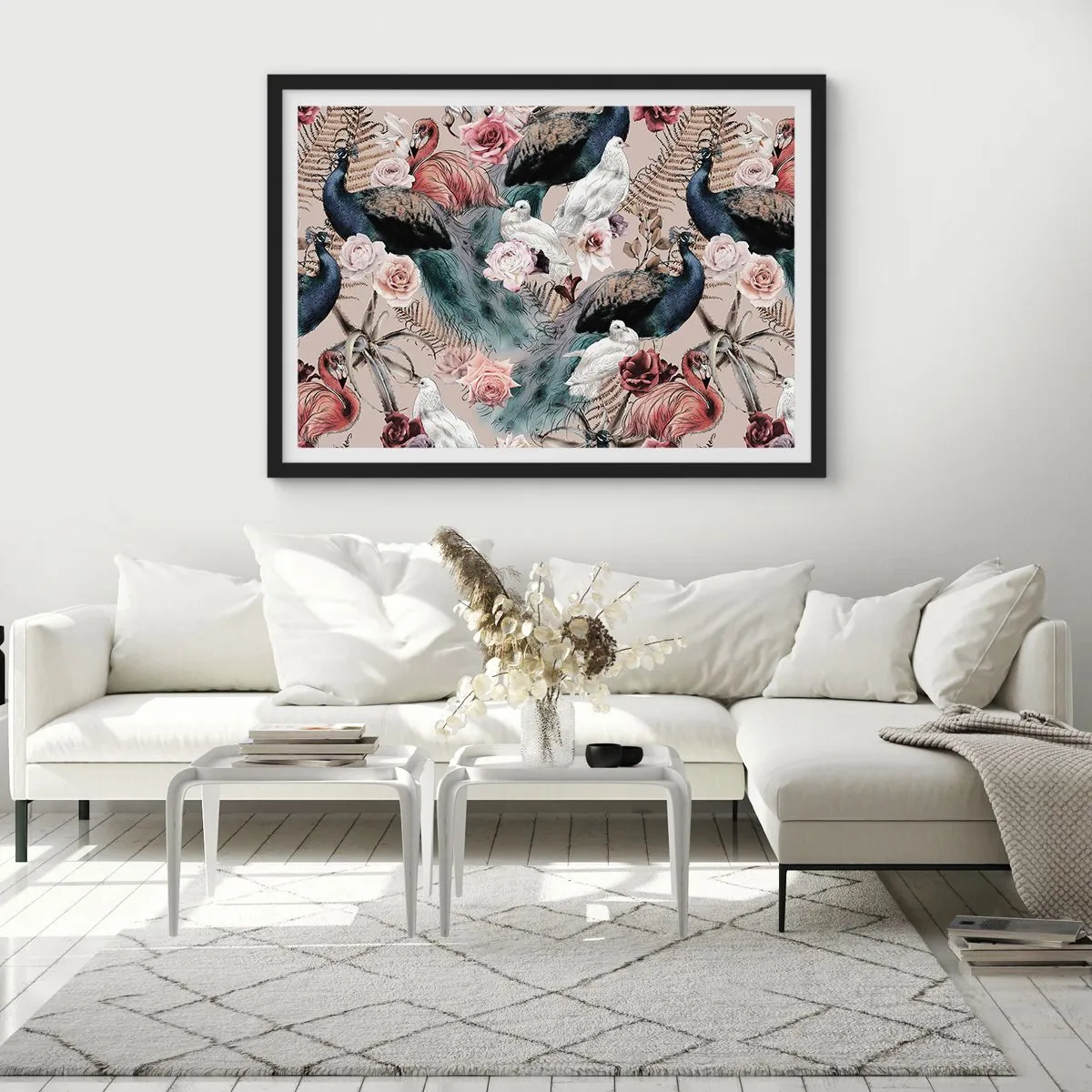 Affisch i svart ram - I palatsträdgården - 50x40 cm