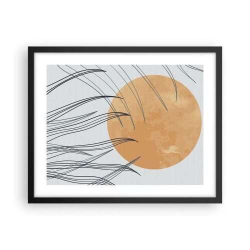 Affisch i svart ram - Alltid mot solen - 50x40 cm