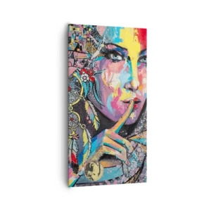 Canvastavla - Bild på duk - Var tyst tills du förstår - 65x120 cm