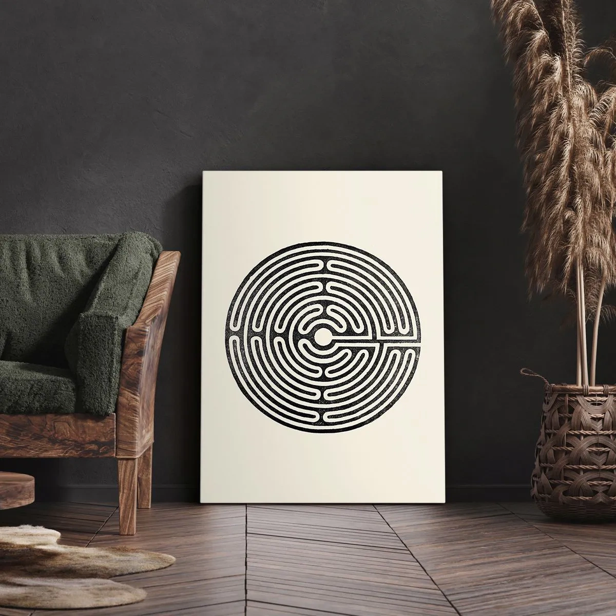 Canvastavla - Bild på duk - Mystisk ordning - 65x120 cm