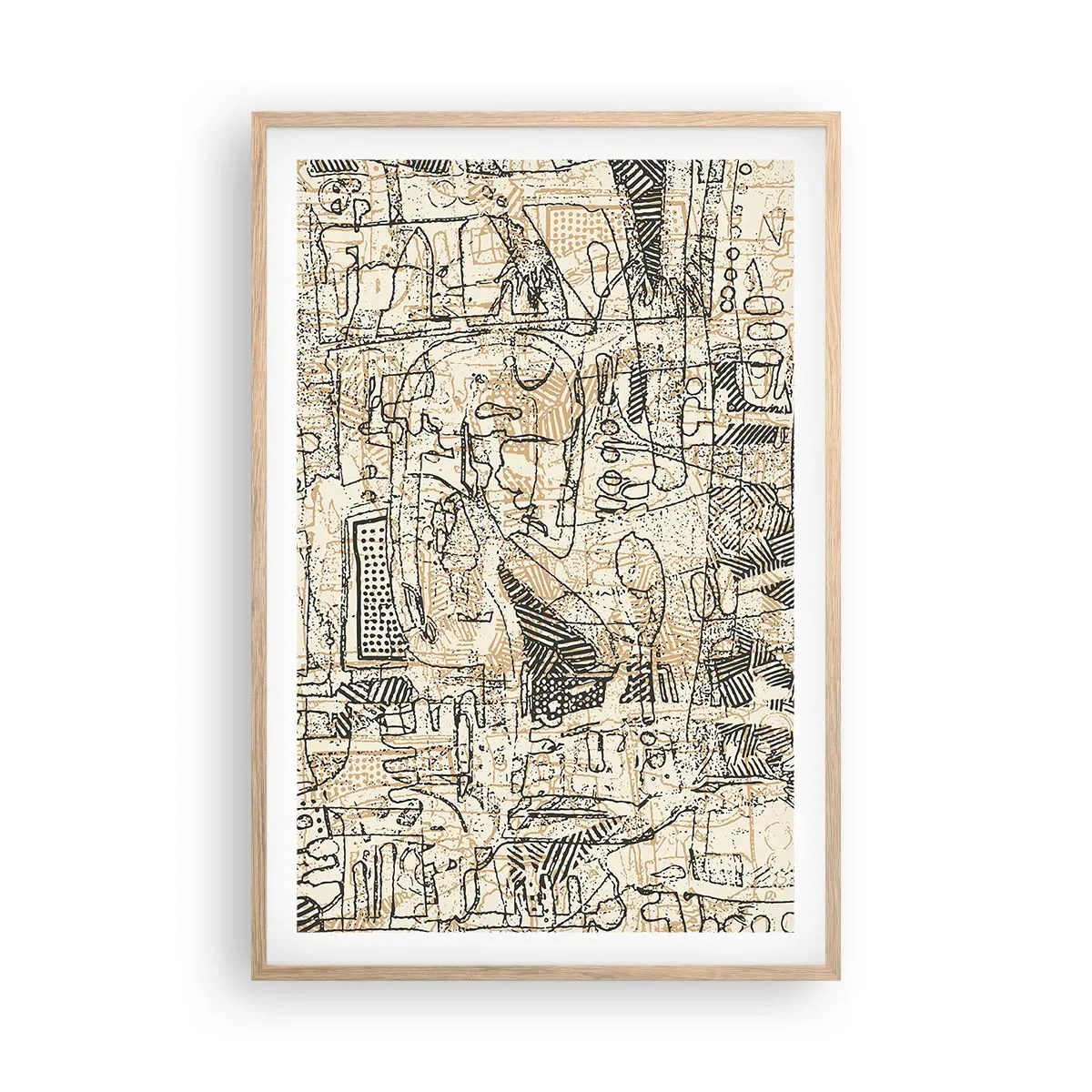 Affisch i ram av ljusek - Väntar på avkodning - 61x91 cm