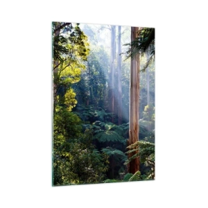 Glastavla - Bild på glas - Skogens saga - 50x70 cm
