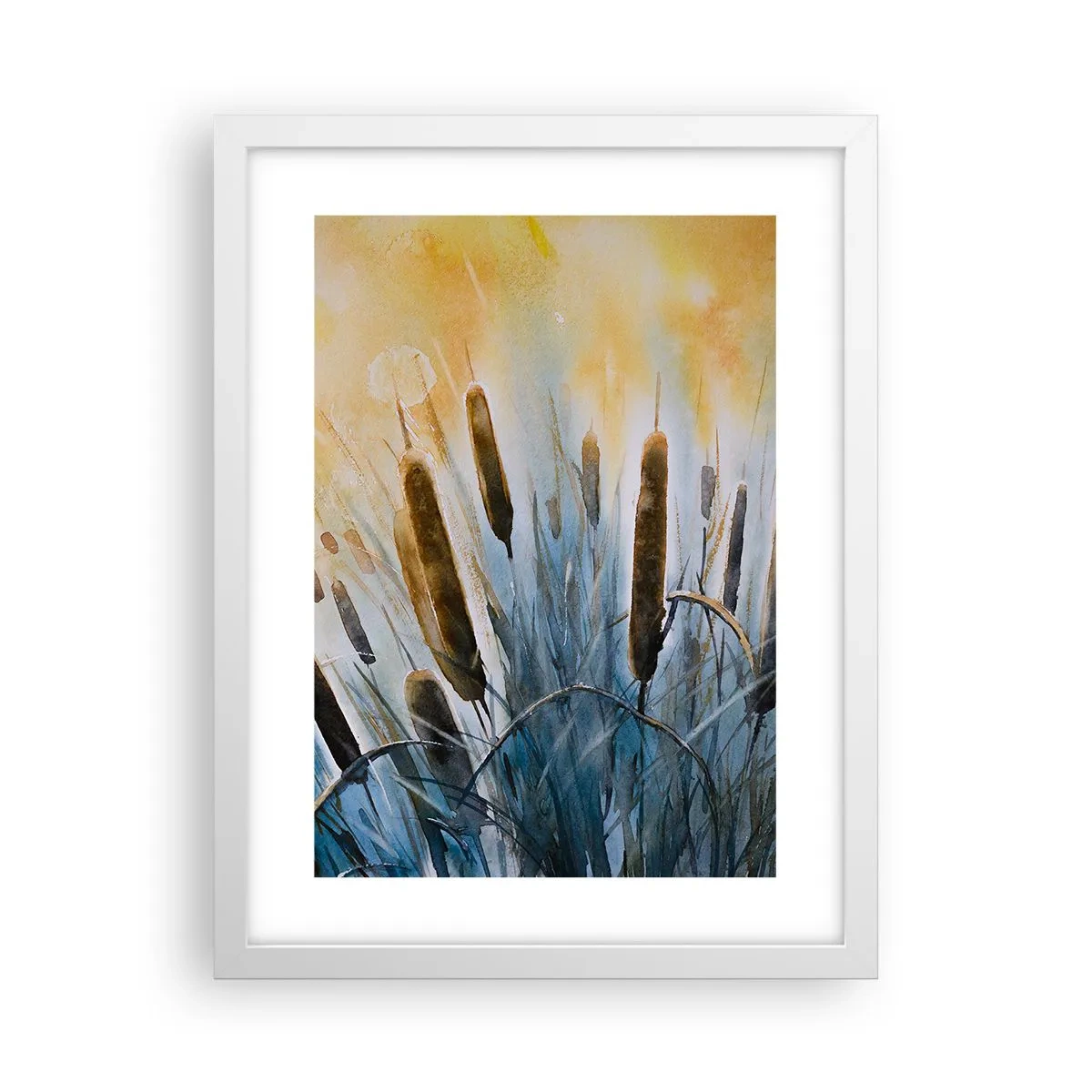 Affisch i vit ram - Vattnets kyla, solens hetta - 30x40 cm