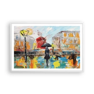 Affisch i vit ram - Parislegender - 91x61 cm