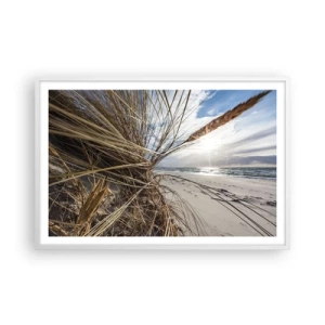 Affisch i vit ram - Elementens möte - 91x61 cm