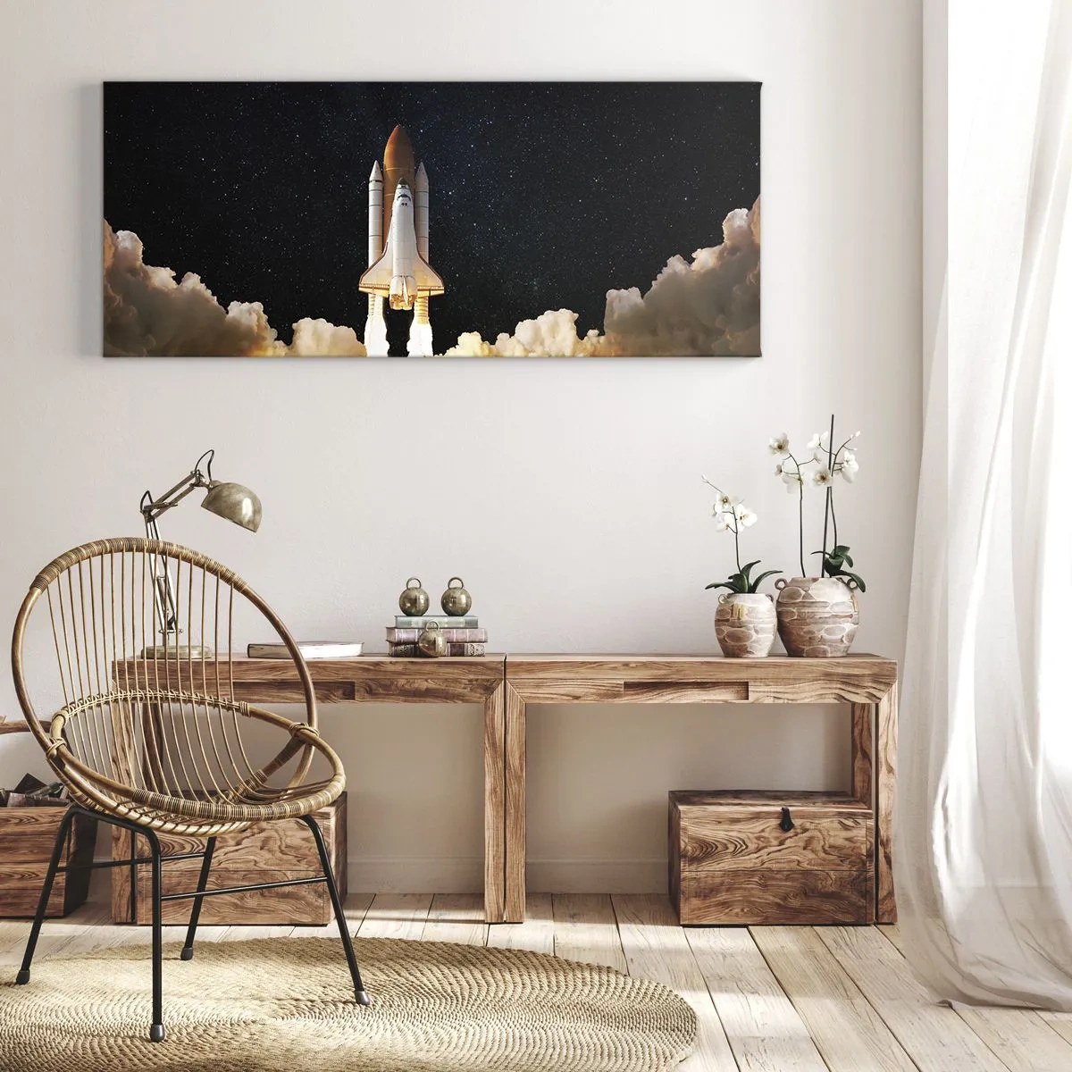 Canvastavla - Bild på duk - Ad astra! - 160x50 cm