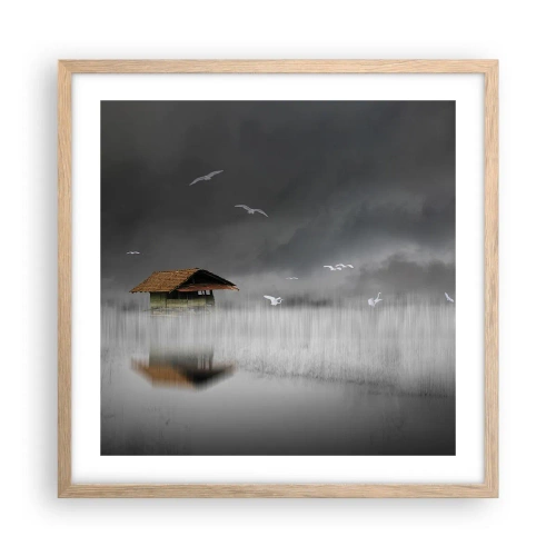 Affisch i ram av ljusek - Regnskydd - 50x50 cm