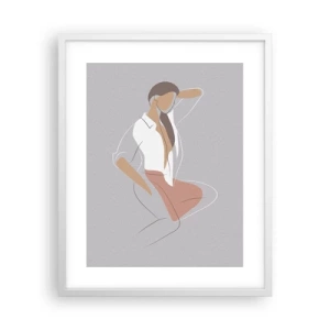 Affisch i vit ram - Charmens kontur - 40x50 cm