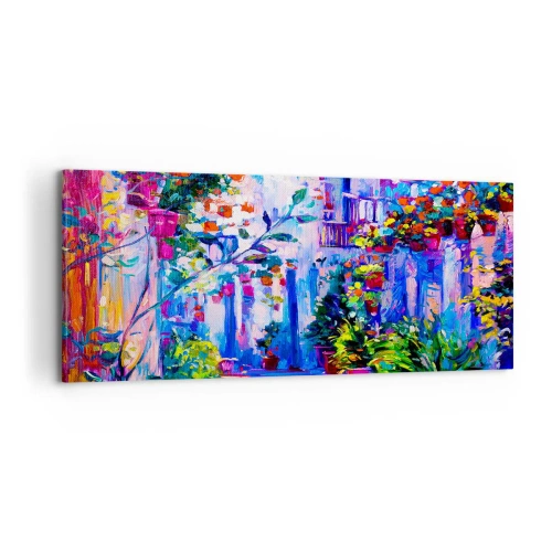 Canvastavla - Bild på duk - Impression - italiensk gränd - 100x40 cm