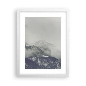 Affisch i vit ram - Dimmig dal - 30x40 cm
