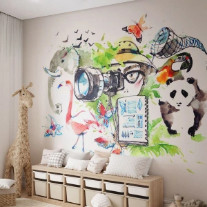 Självhäftande Fototapet Deluxe Sticker - I resenärens objektiv - Abstraktion, Djur, Fotograf - 150x105 cm