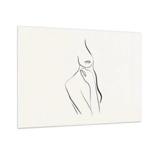 Glastavla - Bild på glas - Melankolins våg - 100x70 cm