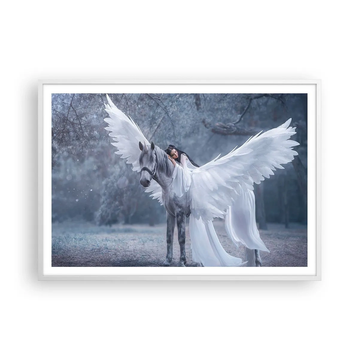 Affisch i vit ram - En stund full av inspiration - 100x70 cm