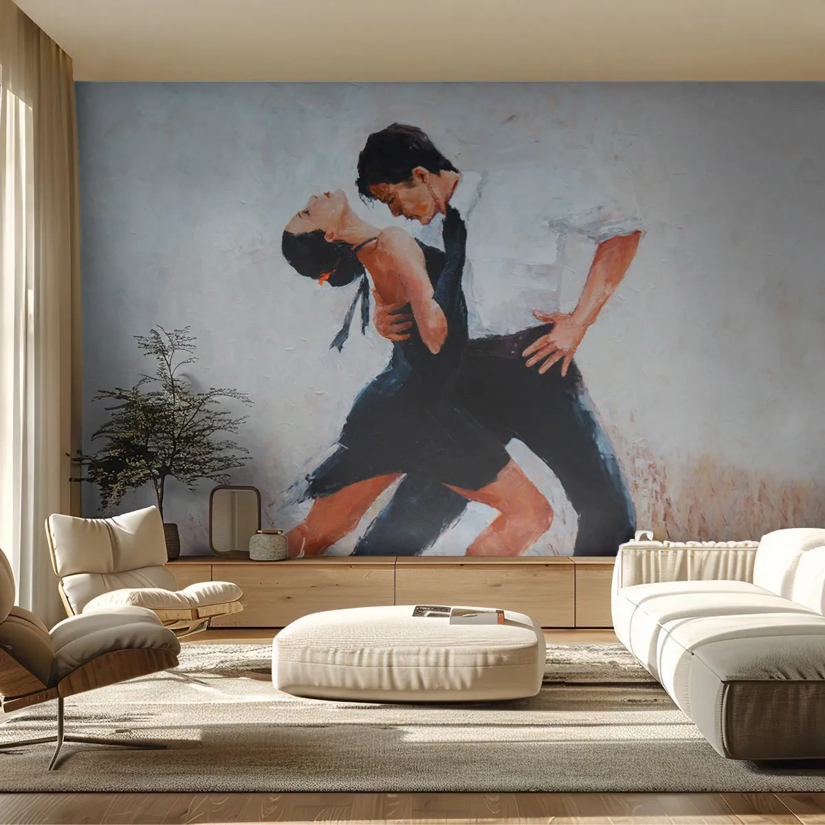 Fototapet Premium Canvas - Mina drömmars tango - Abstraktion, Dansa, Tango - 300x210 cm