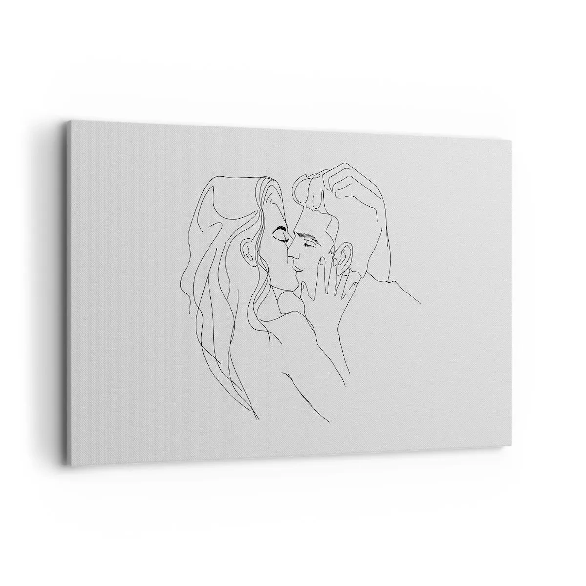 Canvastavla - Bild på duk - Med samma streck - 120x80 cm