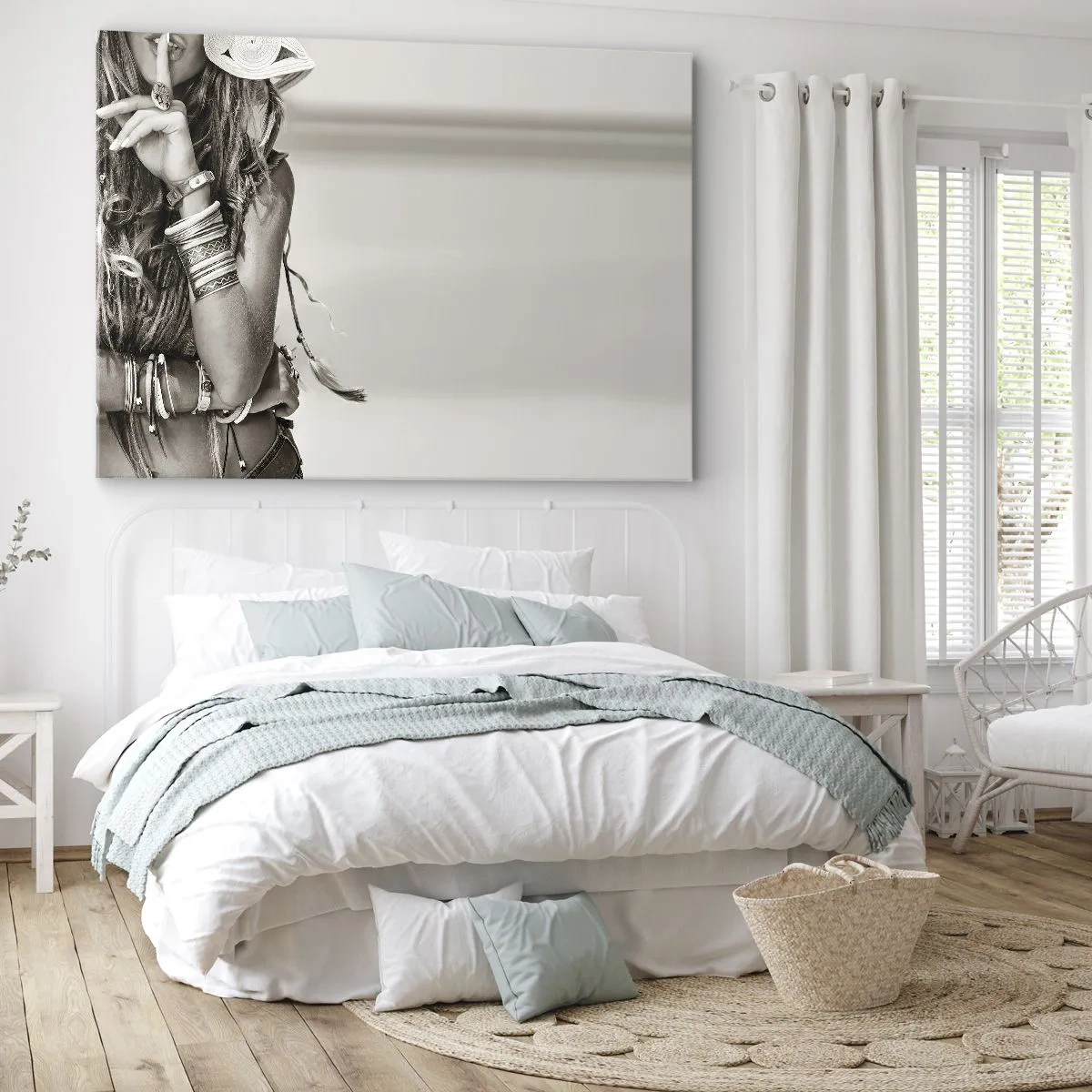 Canvastavla - Bild på duk - Som flickorna brukar - 100x70 cm