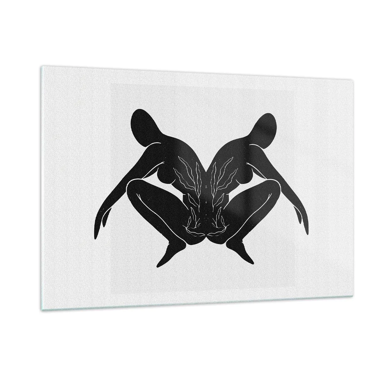 Glastavla - Bild på glas - En delad själ - 120x80 cm