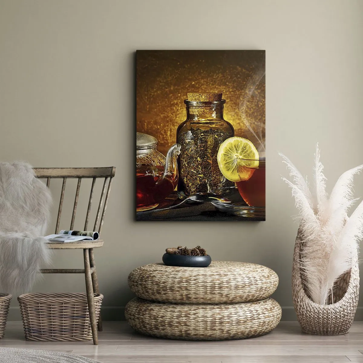 Canvastavla - Bild på duk - I holländska mästarnas stil - 45x80 cm