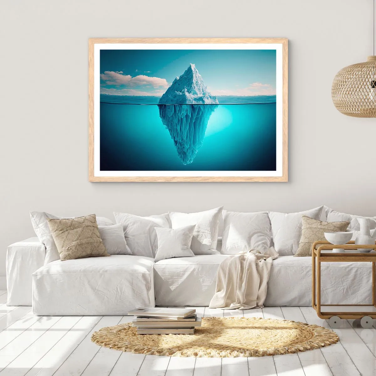 Affisch i ram av ljusek - Isdrottning - 70x50 cm