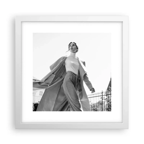 Affisch i vit ram - Följer du med mig? - 30x30 cm