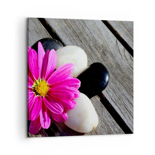 Canvastavla - Bild på duk - Avkoppling på bryggan - 60x60 cm