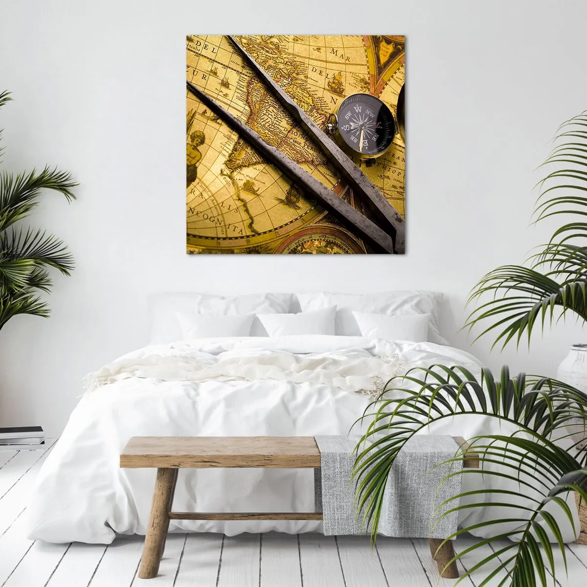 Canvastavla - Bild på duk - Var är skatterna? - 60x60 cm