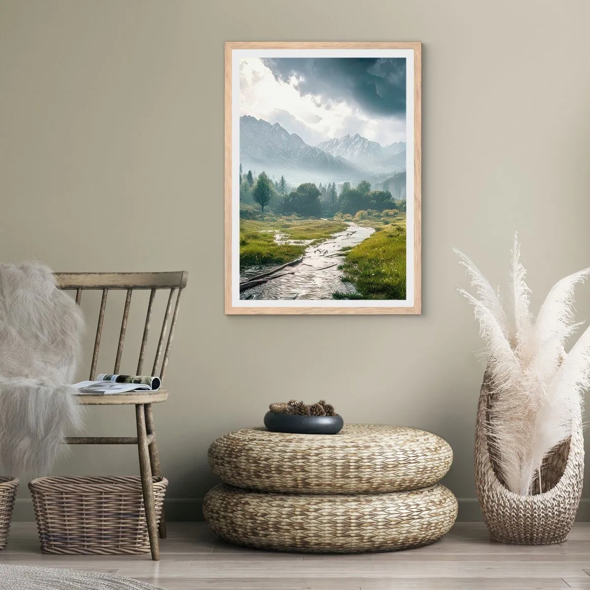 Affisch i ram av ljusek - Fram och tillbaka - 50x70 cm