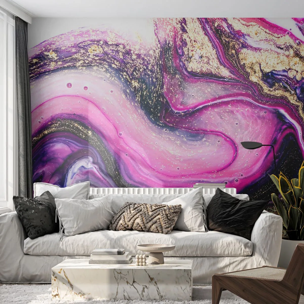 Självhäftande Fototapet Deluxe Sticker - En stund bakom kulisserna - Abstraktion, Bit, Modernt mönster - 250x175 cm