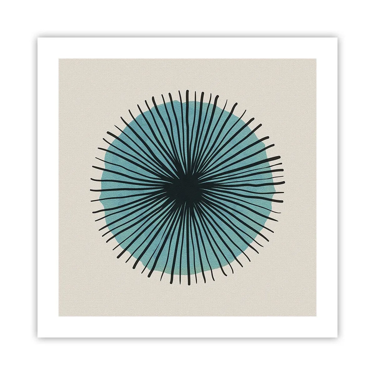 Affisch - Radier mot blått - 50x50 cm