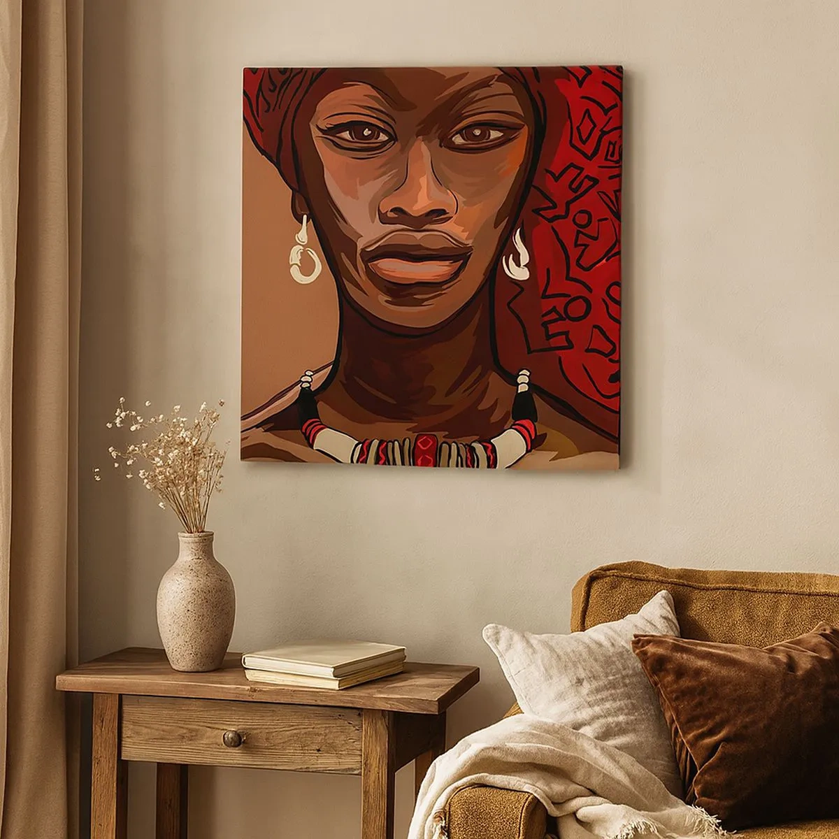 Canvastavla - Bild på duk - Venus i ebenholts - 30x30 cm