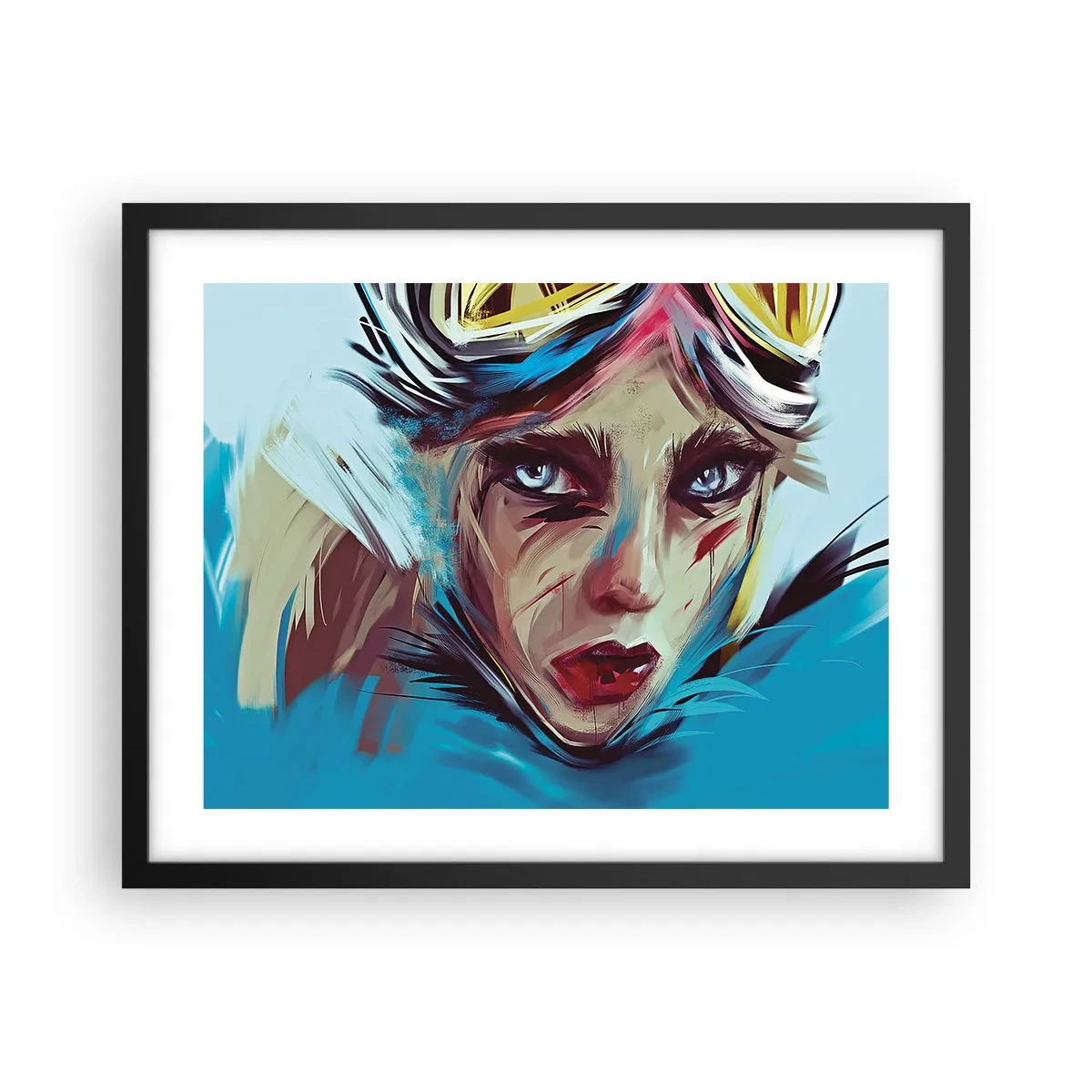 Affisch i svart ram - Vägkämpe - 50x40 cm