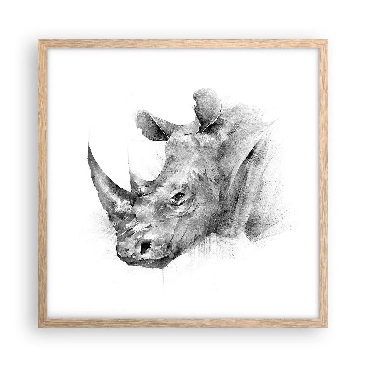 Affisch i ram av ljusek - Afrikansk porträtt - 50x50 cm