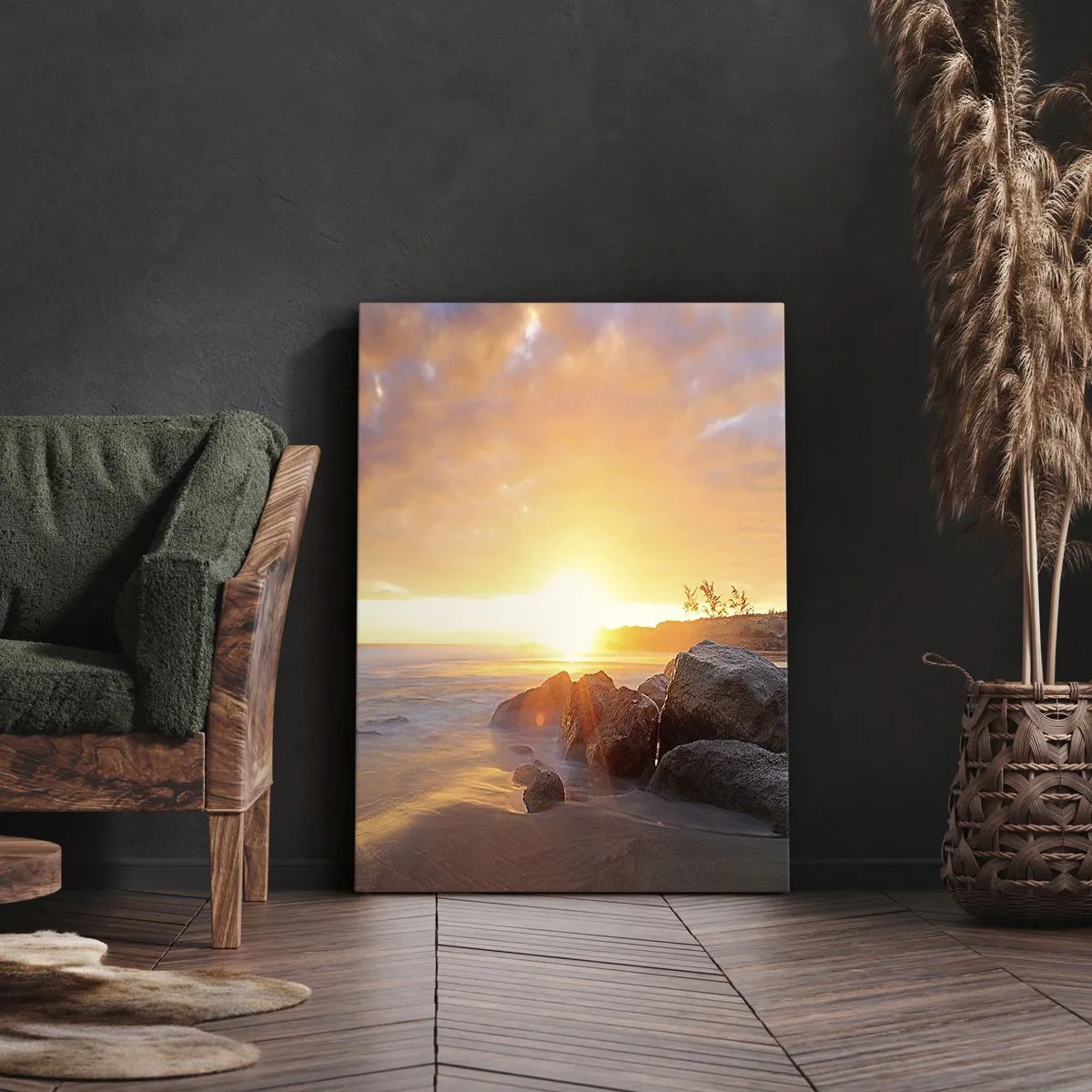 Canvastavla - Bild på duk - Kvällens ljusa bris - 50x70 cm