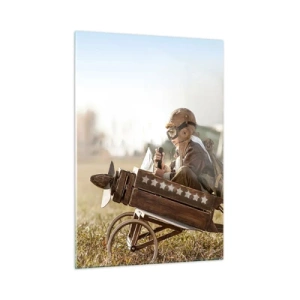 Glastavla - Bild på glas - Stort mot drömmarna - 50x70 cm