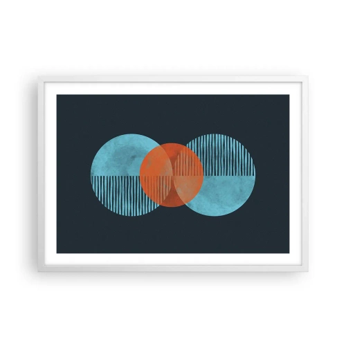 Affisch i vit ram - Symmetrisk komposition - 70x50 cm