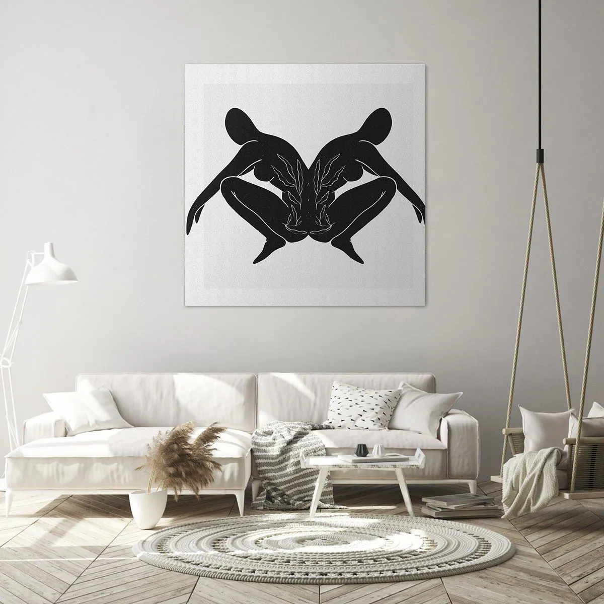 Canvastavla - Bild på duk - En delad själ - 70x70 cm