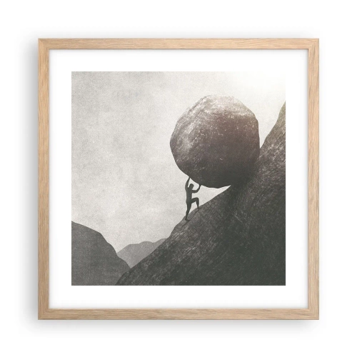 Affisch i ram av ljusek - Jag tror i strid mot hoppet - 40x40 cm