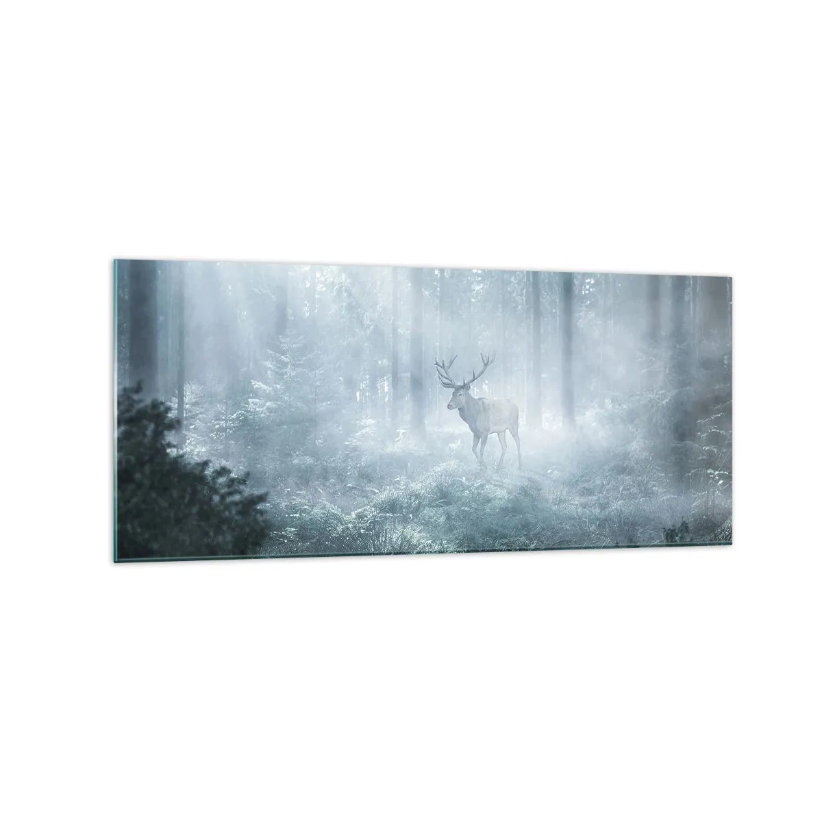 Glastavla - Bild på glas - Morgonrond runt godset - 120x50 cm