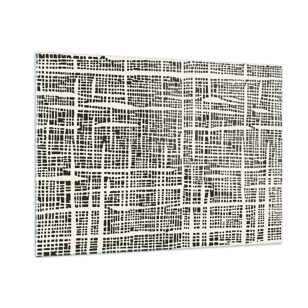 Glastavla - Bild på glas - Vävd komposition - 100x70 cm