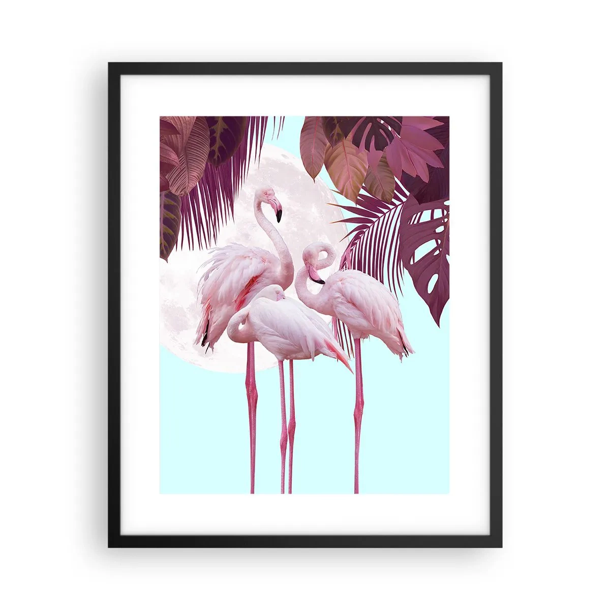 Affisch i svart ram - De tre fågelgracena - 40x50 cm