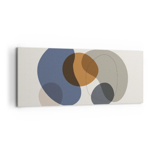 Canvastavla - Bild på duk - Färgernas droppar - 100x40 cm