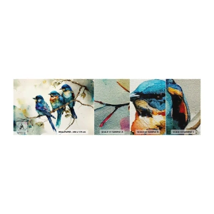 Provbit av fototapet Premium Canvas - Sur? - Fåglar, Natur, Vattenfärg - 100x30 cm