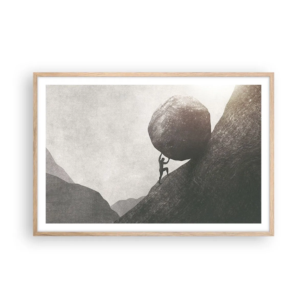 Affisch i ram av ljusek - Jag tror i strid mot hoppet - 91x61 cm