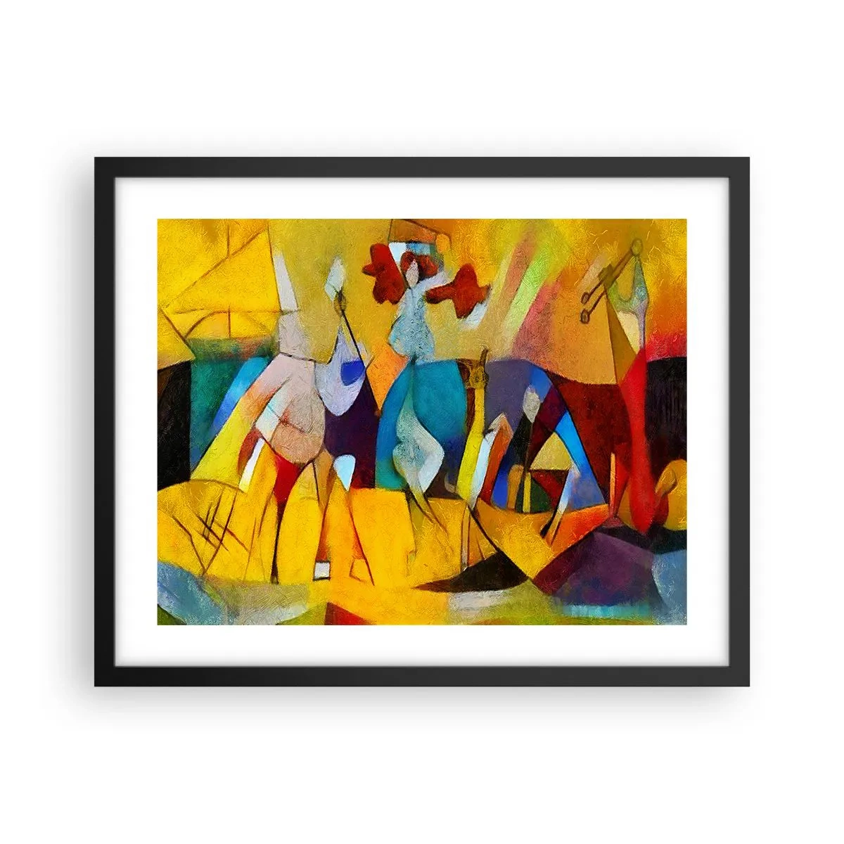 Affisch i svart ram - Sol - liv -glädje - 50x40 cm