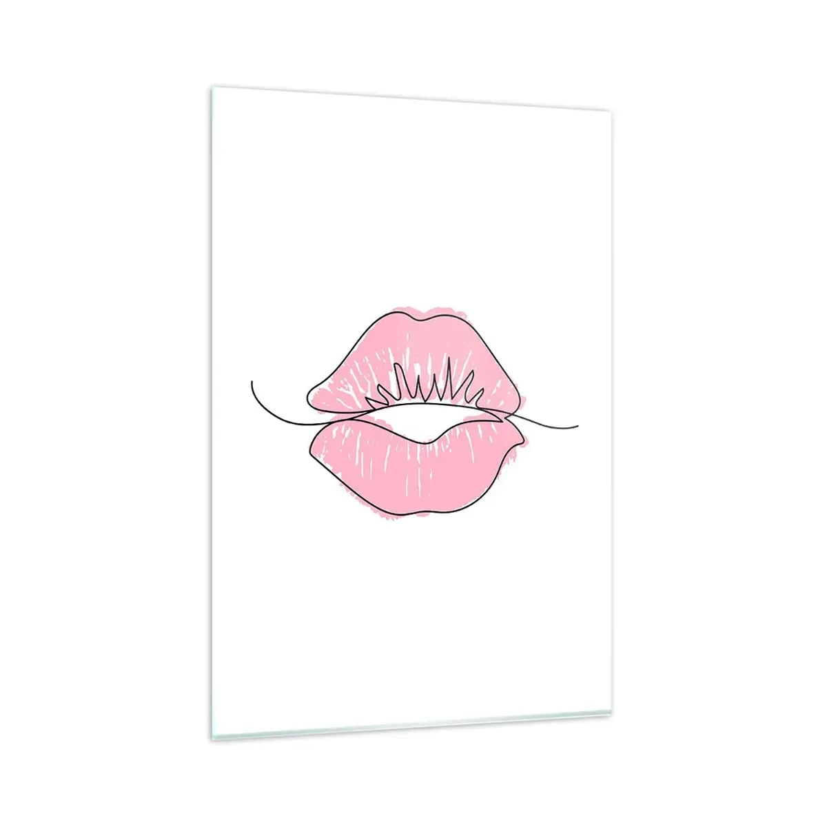 Glastavla - Bild på glas - Redo att kyssas? - 80x120 cm