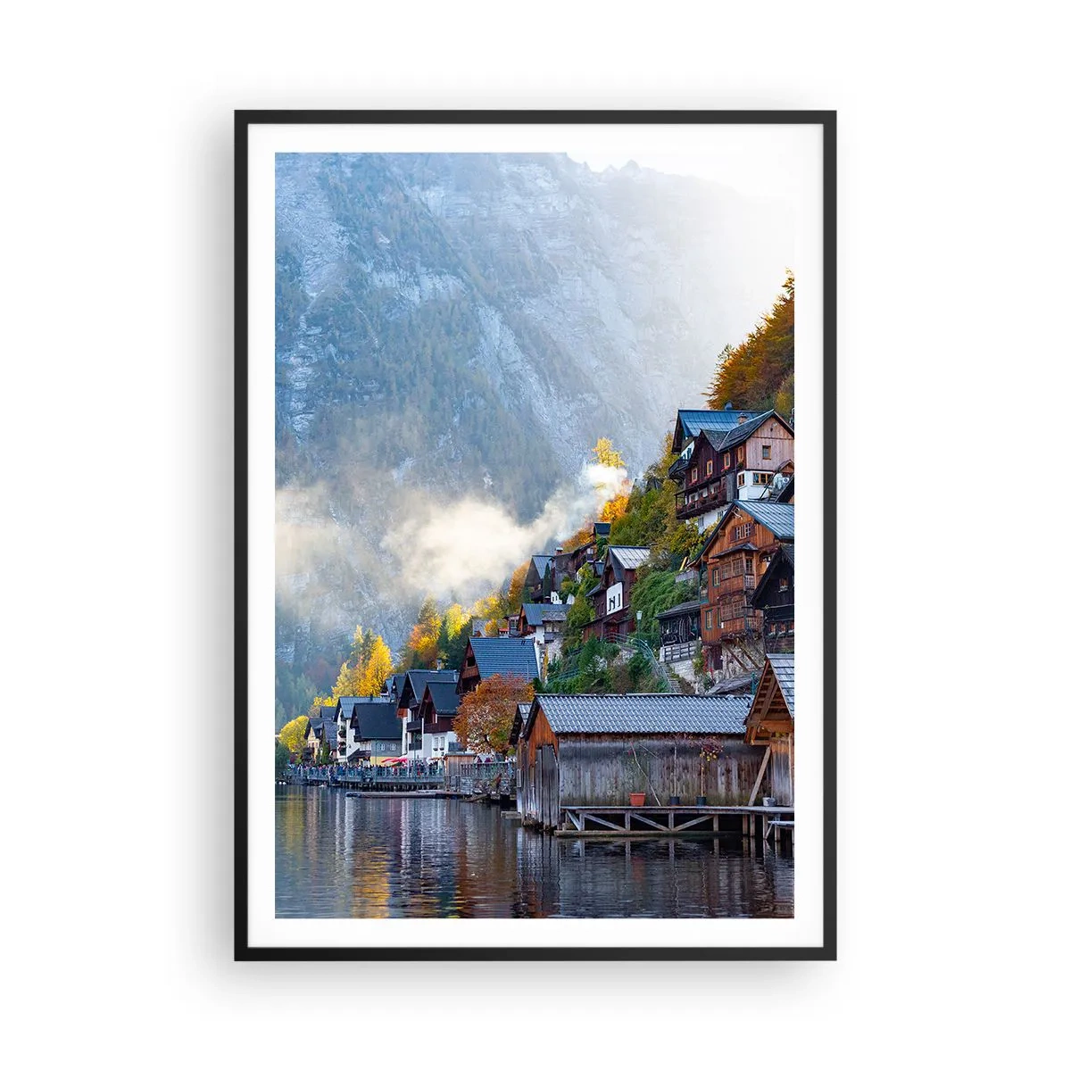 Affisch i svart ram - Alpina klimat - 70x100 cm