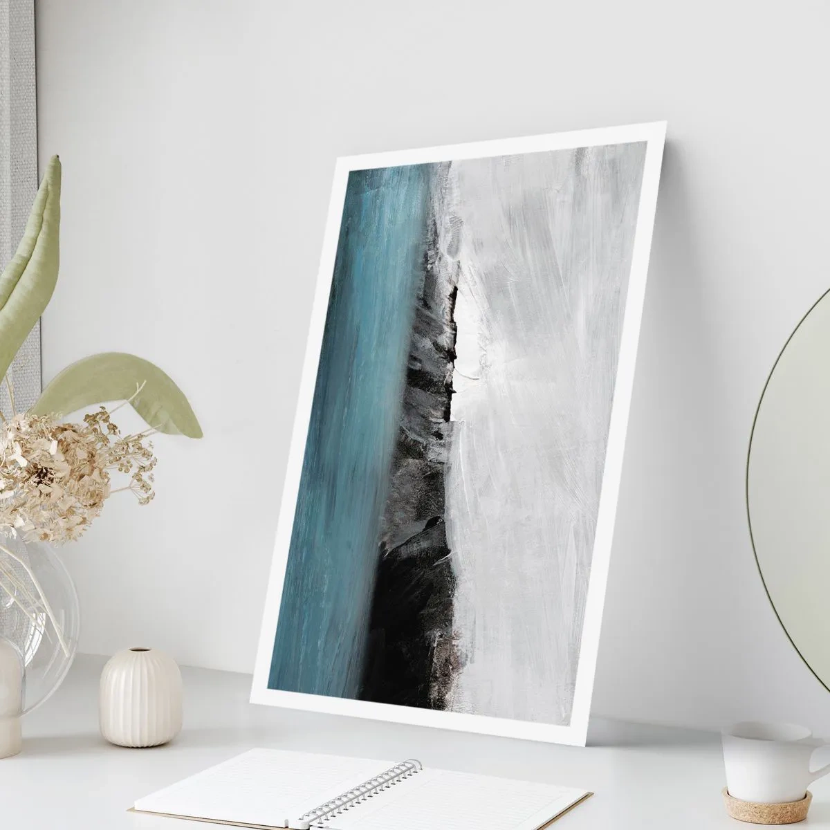 Affisch - Vatten - jord: en krock mellan elementen - 70x100 cm