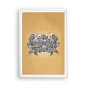 Affisch i vit ram - Herr Krabba berättar - 70x100 cm